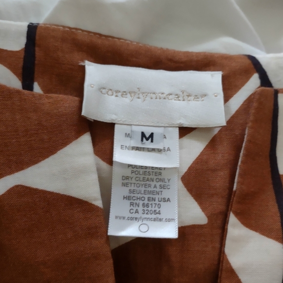 Corey Lynn Calter x Anthropologie Giraffe Linen Feel Shift Dress Brown Size M - Picture 9 of 9